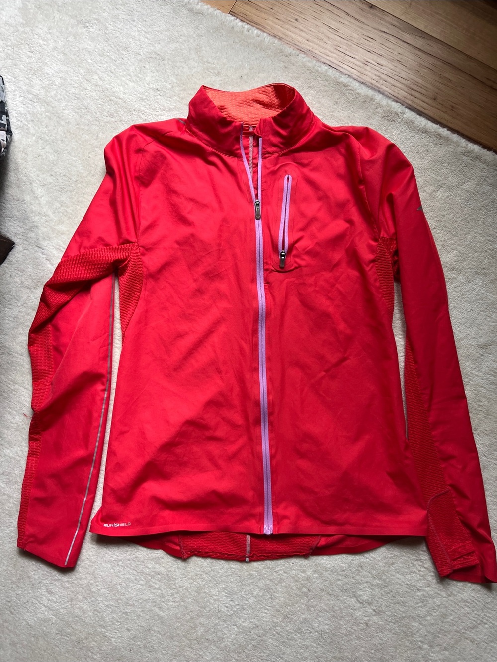 Saucony Bright Red Full-Zip Utility Running Jacket